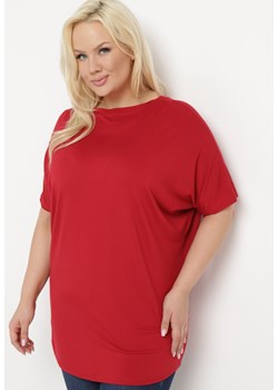 Bordowy T-shirt z Rękawami w typie Nietoperza Salilena ze sklepu Born2be Odzież w kategorii Bluzki damskie - zdjęcie 171267582