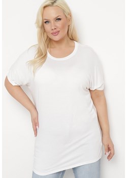 Biały T-shirt z Rękawami w typie Nietoperza Salilena ze sklepu Born2be Odzież w kategorii Bluzki damskie - zdjęcie 171267603
