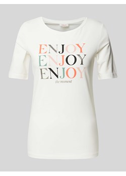 T-shirt z nadrukami z logo model ‘ENJOY’ ze sklepu Peek&Cloppenburg  w kategorii Bluzki damskie - zdjęcie 171268114
