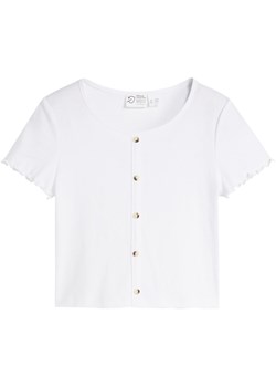 Shirt dziewczęcy w prążek, z bawełny organicznej ze sklepu bonprix w kategorii Bluzki dziewczęce - zdjęcie 171271162