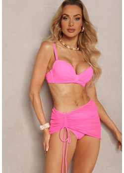 Fuksjowe Bikini Strój Dwuczęściowy ze Spódniczką Mini w Komplecie Gretella ze sklepu Renee odzież w kategorii Stroje kąpielowe - zdjęcie 171272083