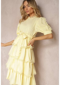 Żółta Sukienka Klymime ze sklepu Renee odzież w kategorii Sukienki - zdjęcie 171272113