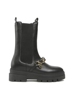 Tommy Hilfiger Sztyblety Monochromatic Chelsea Boot Chain FW0FW07046 Czarny ze sklepu MODIVO w kategorii Botki - zdjęcie 171273871