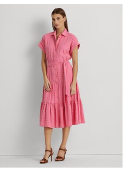 Lauren Ralph Lauren Sukienka koszulowa 200903086001 Różowy Regular Fit ze sklepu MODIVO w kategorii Sukienki - zdjęcie 171277872