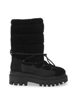 Calvin Klein Jeans Śniegowce Flatform Snow Boot Sherpa Wn YW0YW01195 Czarny ze sklepu MODIVO w kategorii Śniegowce damskie - zdjęcie 171278883