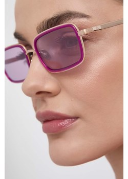 Vivienne Westwood okulary przeciwsłoneczne damskie kolor fioletowy VW702440255 ze sklepu ANSWEAR.com w kategorii Okulary przeciwsłoneczne damskie - zdjęcie 171279670