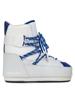 Śniegowce Moon Boot Sneaker Mid 14028200003 White/Lt.Grey/Blue ze sklepu eobuwie.pl w kategorii Śniegowce damskie - zdjęcie 171282712