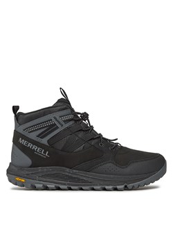 Trekkingi Merrell Nova Sneaker Boot Bungee Mid Wp J067109 Czarny ze sklepu eobuwie.pl w kategorii Buty trekkingowe męskie - zdjęcie 171285171