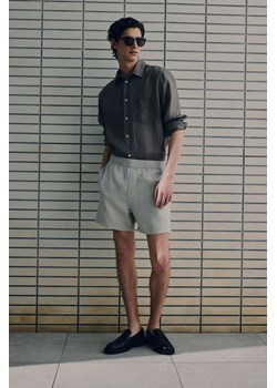 H & M - Lniane szorty Regular Fit - Brązowy ze sklepu H&M w kategorii Spodenki męskie - zdjęcie 171286074