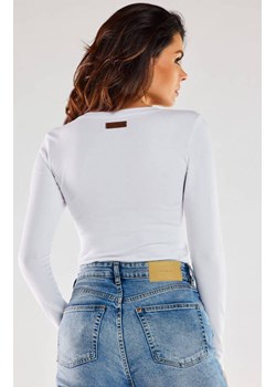 Biała klasyczna bluzka damska basic longsleeve M288, Kolor biały, Rozmiar S, Infinite You ze sklepu Primodo w kategorii Bluzki damskie - zdjęcie 171286980