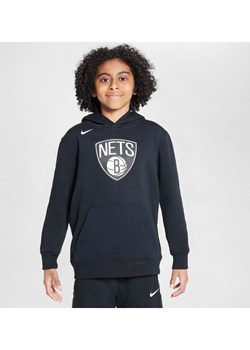 Dzianinowa bluza z kapturem dla dużych dzieci Brooklyn Nets Nike NBA - Czerń ze sklepu Nike poland w kategorii Bluzy chłopięce - zdjęcie 171287264