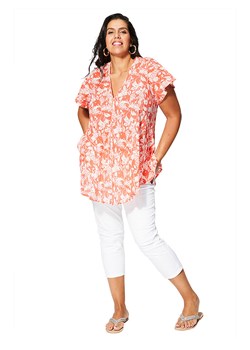 Aller Simplement Koszulka w kolorze pomarańczowo-białym ze sklepu Limango Polska w kategorii Bluzki damskie - zdjęcie 171287341
