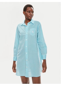 Lauren Ralph Lauren Koszula nocna ILN32327 Niebieski Regular Fit ze sklepu MODIVO w kategorii Koszule nocne - zdjęcie 171293632