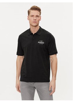 Jack&Jones Polo Forest 12248621 Czarny Standard Fit ze sklepu MODIVO w kategorii T-shirty męskie - zdjęcie 171297480