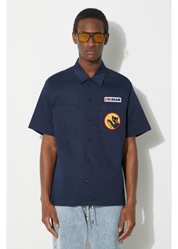 ICECREAM koszula Waitress Camp Collar Shirt męska kolor granatowy regular z kołnierzykiem klasycznym IC24117 ze sklepu PRM w kategorii Koszule męskie - zdjęcie 171298601