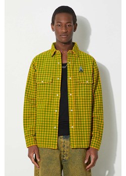 ICECREAM kurtka koszulowa Corduroy Check kolor zielony przejściowa IC24119 ze sklepu PRM w kategorii Kurtki męskie - zdjęcie 171298603