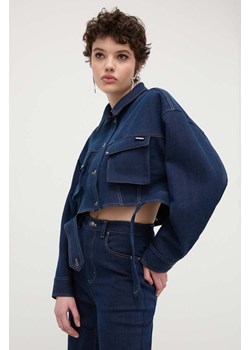 Rotate kurtka jeansowa damska kolor granatowy przejściowa oversize ze sklepu PRM w kategorii Kurtki damskie - zdjęcie 171298641
