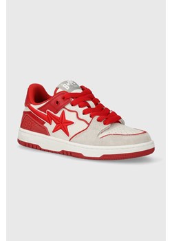 A Bathing Ape sneakersy skórzane Bape Sk8 Sta #5 M2 kolor czerwony 1K30191312 ze sklepu PRM w kategorii Buty sportowe męskie - zdjęcie 171298781