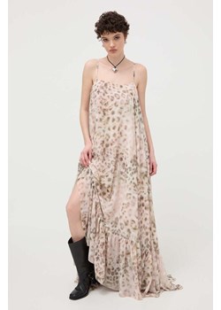 Rotate sukienka kolor beżowy maxi prosta ze sklepu PRM w kategorii Sukienki - zdjęcie 171298971
