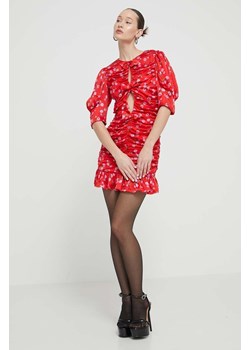 Rotate sukienka kolor czerwony mini dopasowana ze sklepu PRM w kategorii Sukienki - zdjęcie 171298973
