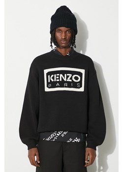 Kenzo sweter z domieszką wełny Bicolor Kenzo Paris Jumper męski kolor czarny  FD55PU3833LA.99 ze sklepu PRM w kategorii Swetry męskie - zdjęcie 171298991