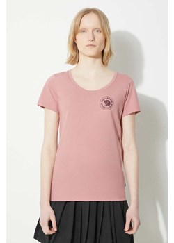 Fjallraven t-shirt 1960 Logo T-shirt W damski kolor różowy F83513.300 ze sklepu PRM w kategorii Bluzki damskie - zdjęcie 171299100