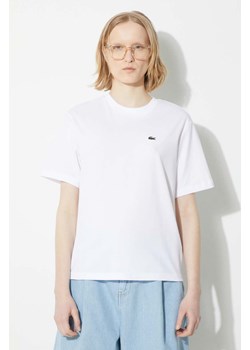 Lacoste t-shirt bawełniany damski kolor biały TF7215 ze sklepu PRM w kategorii Bluzki damskie - zdjęcie 171299104