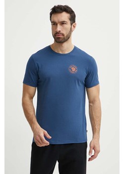 Fjallraven t-shirt 1960 Logo T-shirt męski kolor niebieski z nadrukiem F87313 ze sklepu PRM w kategorii T-shirty męskie - zdjęcie 171299152