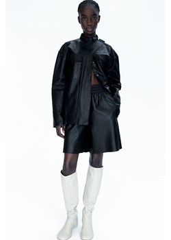 H & M - Skórzana kurtka - Czarny ze sklepu H&M w kategorii Płaszcze damskie - zdjęcie 171299301