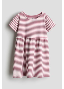 H & M - Sukienka z bawełnianego dżerseju - Różowy ze sklepu H&M w kategorii Sukienki dziewczęce - zdjęcie 171299333