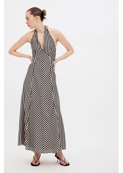 H & M - Długa sukienka z mocowaniem na karku - Beżowy ze sklepu H&M w kategorii Sukienki - zdjęcie 171299640