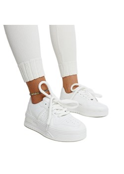 Białe sneakersy na grubej podeszwie Galit ze sklepu ButyModne.pl w kategorii Buty sportowe damskie - zdjęcie 171299960