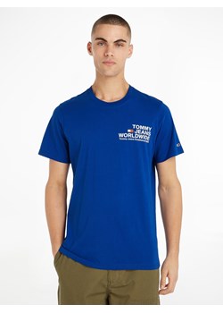 TOMMY JEANS Koszulka w kolorze niebieskim ze sklepu Limango Polska w kategorii T-shirty męskie - zdjęcie 171301282