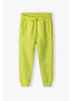 Dresowe spodnie limonkowe slim dla dziecka - 5.10.15. ze sklepu 5.10.15 w kategorii Spodnie chłopięce - zdjęcie 171301822