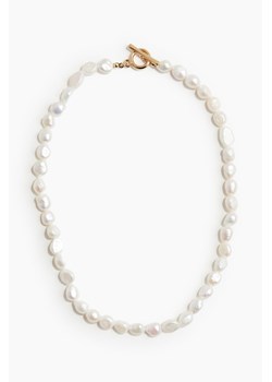 H & M - Pozłacany naszyjnik z pereł - Biały ze sklepu H&M w kategorii Naszyjniki - zdjęcie 171302684
