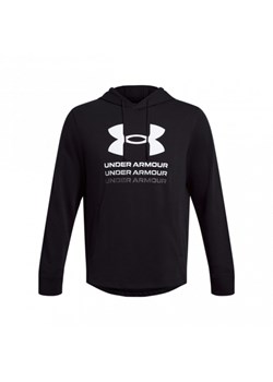 Chłopięca bluza dresowa nierozpinana z kapturem Under Armour UA Boys Rival Terry Hoodie - czarna ze sklepu Sportstylestory.com w kategorii Bluzy chłopięce - zdjęcie 171308752