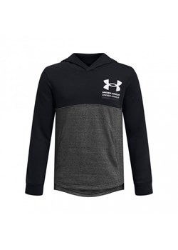 Chłopięca bluza dresowa nierozpinana z kapturem Under Armour UA Boys Rival Terry Hoodie - czarna ze sklepu Sportstylestory.com w kategorii Bluzy chłopięce - zdjęcie 171308753