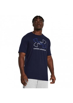 Męski t-shirt z nadrukiem Under Armour UA Foundation Short Sleeve - granatowy ze sklepu Sportstylestory.com w kategorii T-shirty męskie - zdjęcie 171308903