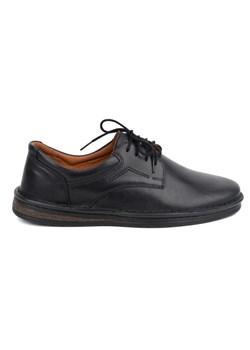 Buty męskie casual skórzane sznurowane klasyczne 925A czarne ze sklepu butyolivier w kategorii Półbuty męskie - zdjęcie 171312314