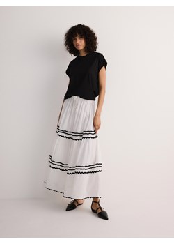 Reserved - Bawełniana spódnica maxi - biały ze sklepu Reserved w kategorii Spódnice - zdjęcie 171312381