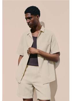 H & M - Koszula z domieszką lnu Regular Fit - Biały ze sklepu H&M w kategorii Koszule męskie - zdjęcie 171313310