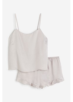 H & M - Piżama z koszulką i szortami - Szary ze sklepu H&M w kategorii Piżamy damskie - zdjęcie 171313353