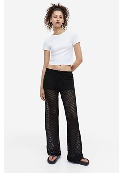 H & M - Szerokie spodnie bez zapięcia - Czarny ze sklepu H&M w kategorii Spodnie damskie - zdjęcie 171313360