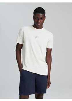 Sinsay - Koszulka bawełniana - kremowy ze sklepu Sinsay w kategorii T-shirty męskie - zdjęcie 171314424
