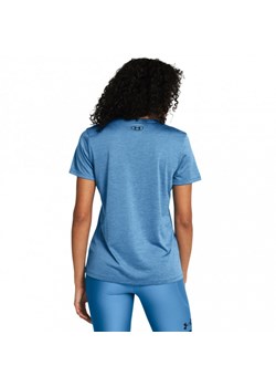 Damska koszulka treningowa Under Armour Tech SSV- Twist - niebieska ze sklepu Sportstylestory.com w kategorii Bluzki damskie - zdjęcie 171316494