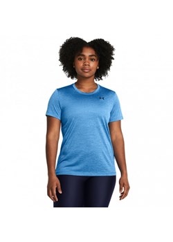 Damska koszulka treningowa Under Armour Tech SSC- Twist - niebieska ze sklepu Sportstylestory.com w kategorii Bluzki damskie - zdjęcie 171316502