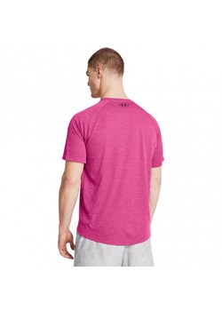 Męska koszulka treningowa Under Armour UA Tech Textured SS - różowa ze sklepu Sportstylestory.com w kategorii T-shirty męskie - zdjęcie 171316632