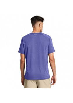 Męska koszulka do biegania Under Armour UA Trail Run Shortsleeve - fioletowa ze sklepu Sportstylestory.com w kategorii T-shirty męskie - zdjęcie 171316690