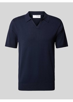 Koszulka polo o kroju slim fit z dekoltem w serek model ‘TELLER’ ze sklepu Peek&Cloppenburg  w kategorii T-shirty męskie - zdjęcie 171317023