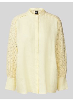 Bluzka koszulowa krótka z haftem angielskim model ‘Beliah’ ze sklepu Peek&Cloppenburg  w kategorii Koszule damskie - zdjęcie 171317100